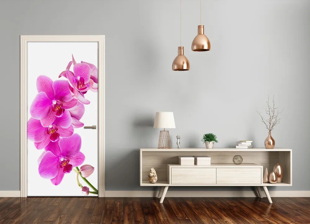 Fototapeta samolepiace ružová orchidea 95x205 cm