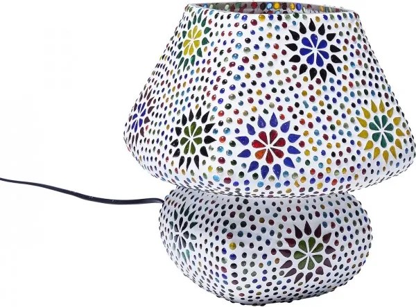 KARE DESIGN Stolná lampa Mosaic Flowers Colore 22 cm