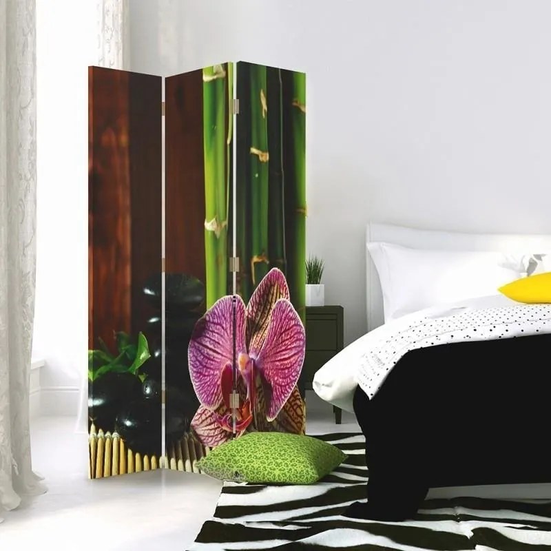 Gario Paraván Kamienky a orchidey Rozmery: 180 x 170 cm, Prevedenie: Klasický paraván