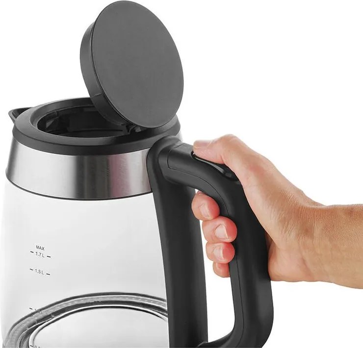 Rýchlovarná kanvica sklenená SILVER 1,7 l