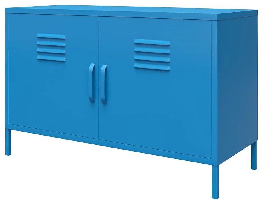 Modrá kovová komoda Novogratz Cache, 100 x 64 cm