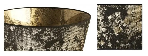 Závesné svietidlo Werona 2, 1x čierne/zlaté textilné tienidlo, g, s