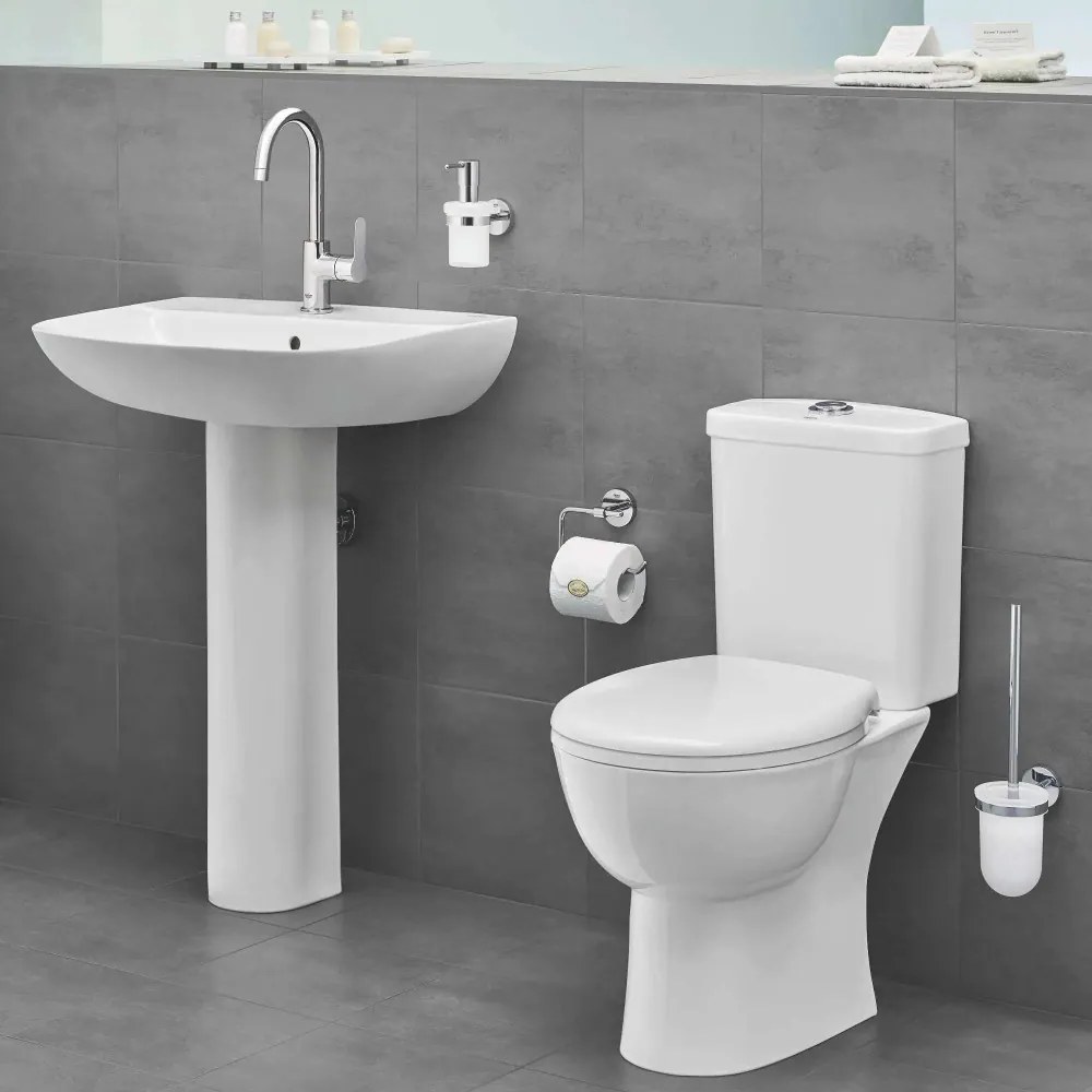 GROHE Bau Ceramic WC misa kombi Rimless s hlbokým splachovaním, vodorovný odpad, 364 x 626 mm, alpská biela, 39349000