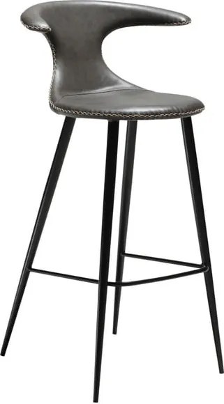 Sivá barová stolička s koženkovým sedadlom DAN-FORM Denmark Flair