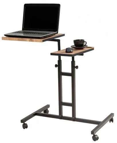 Polohovateľný stôl GLEN 87x67 cm hnedá/čierna