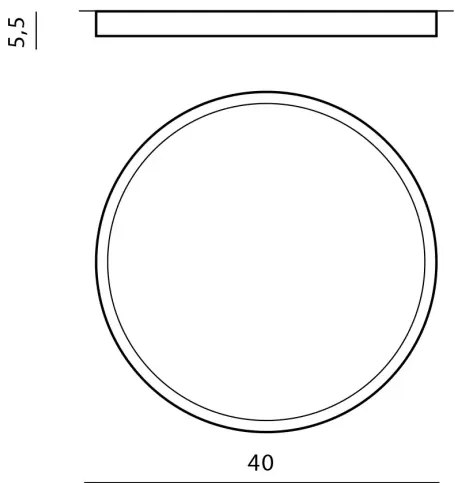 LED stropné svietidlo Monza R 40 3000K biele