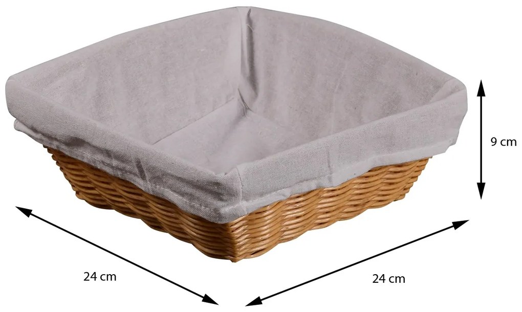 Košík na pečivo Kessi, 24x24 cm
