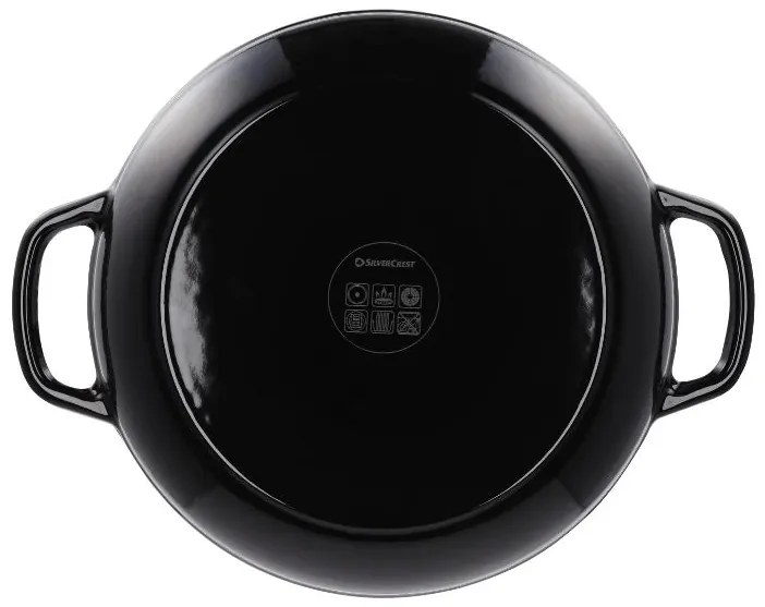 Silvercrest® Liatinová servírovacia panvica, Ø 30 cm (čierna) (100393085)