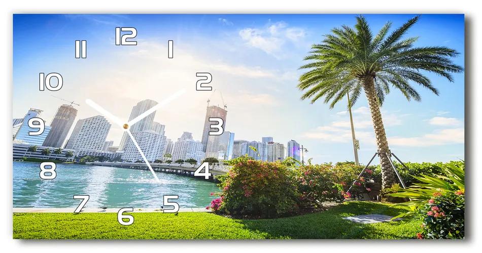 Moderné sklenené hodiny na stenu Miami USA pl_zsp_60x30_f_189099838