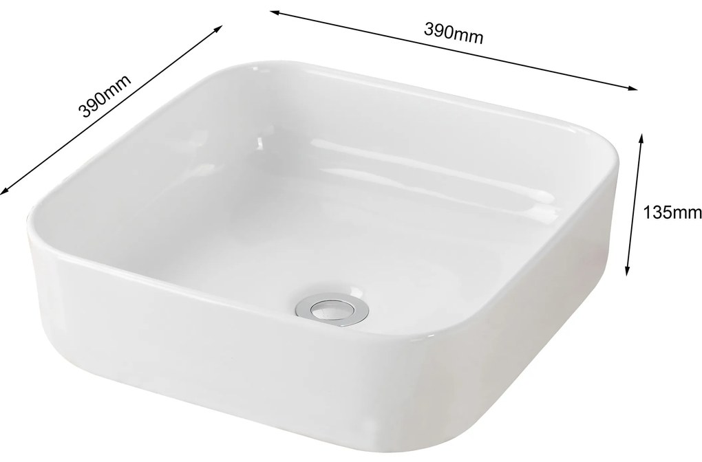 Umývadlo na dosku Houseland Lavio 80 cm biele