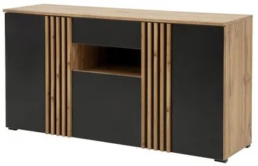 Komoda do obývačky, s lamelami, MALAGA