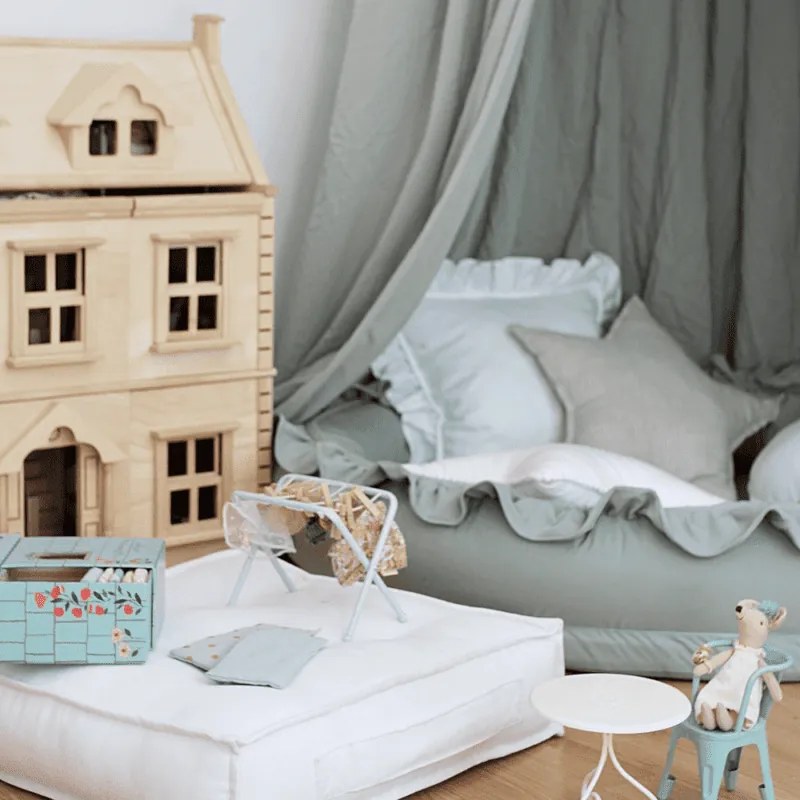 Baldachýn bavlnený púštne zelená maxi