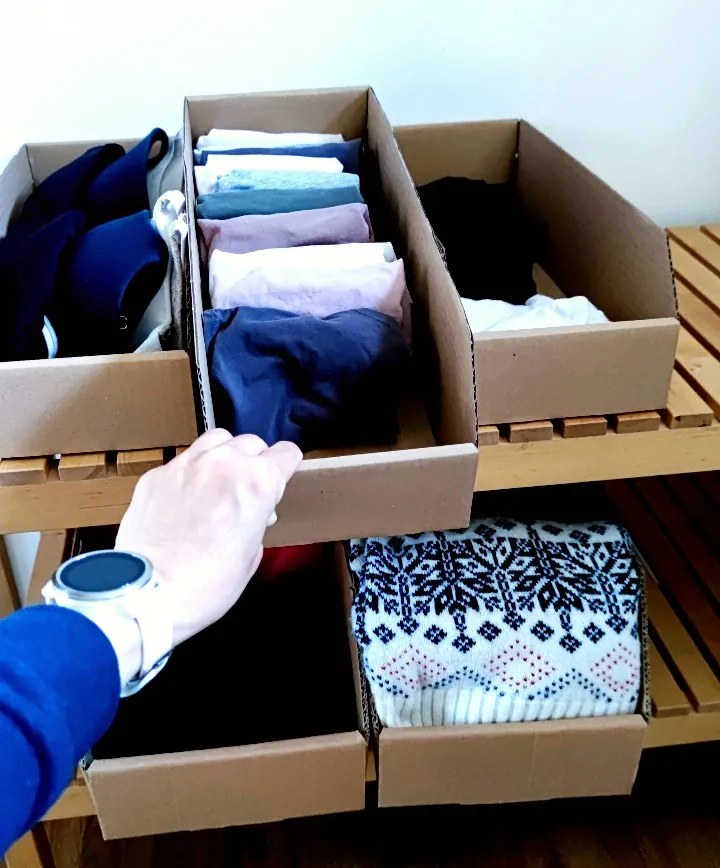 KARTON PAK Úložné boxy na oblečenie, organizéry do skrine EKO KARTON 15 x 30 cm