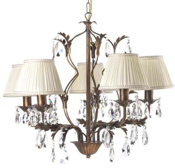 ONLI - Luster na reťazi KAREN 5xE14/6W/230V bronzová