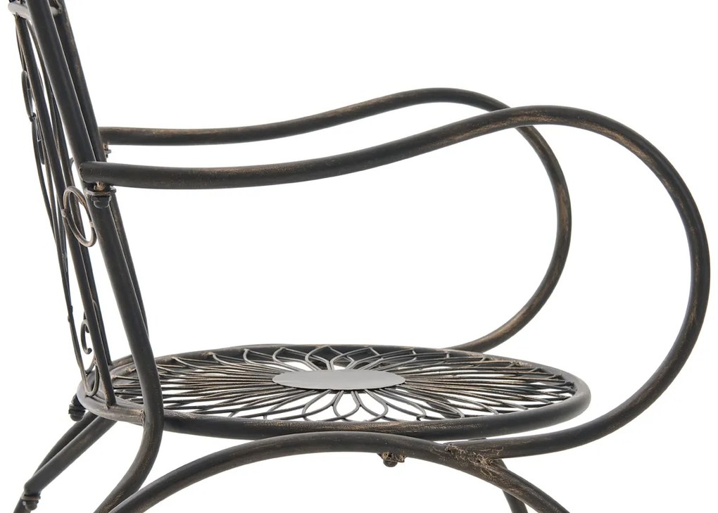 Kovová stolička Sheela s područkami - Bronzová