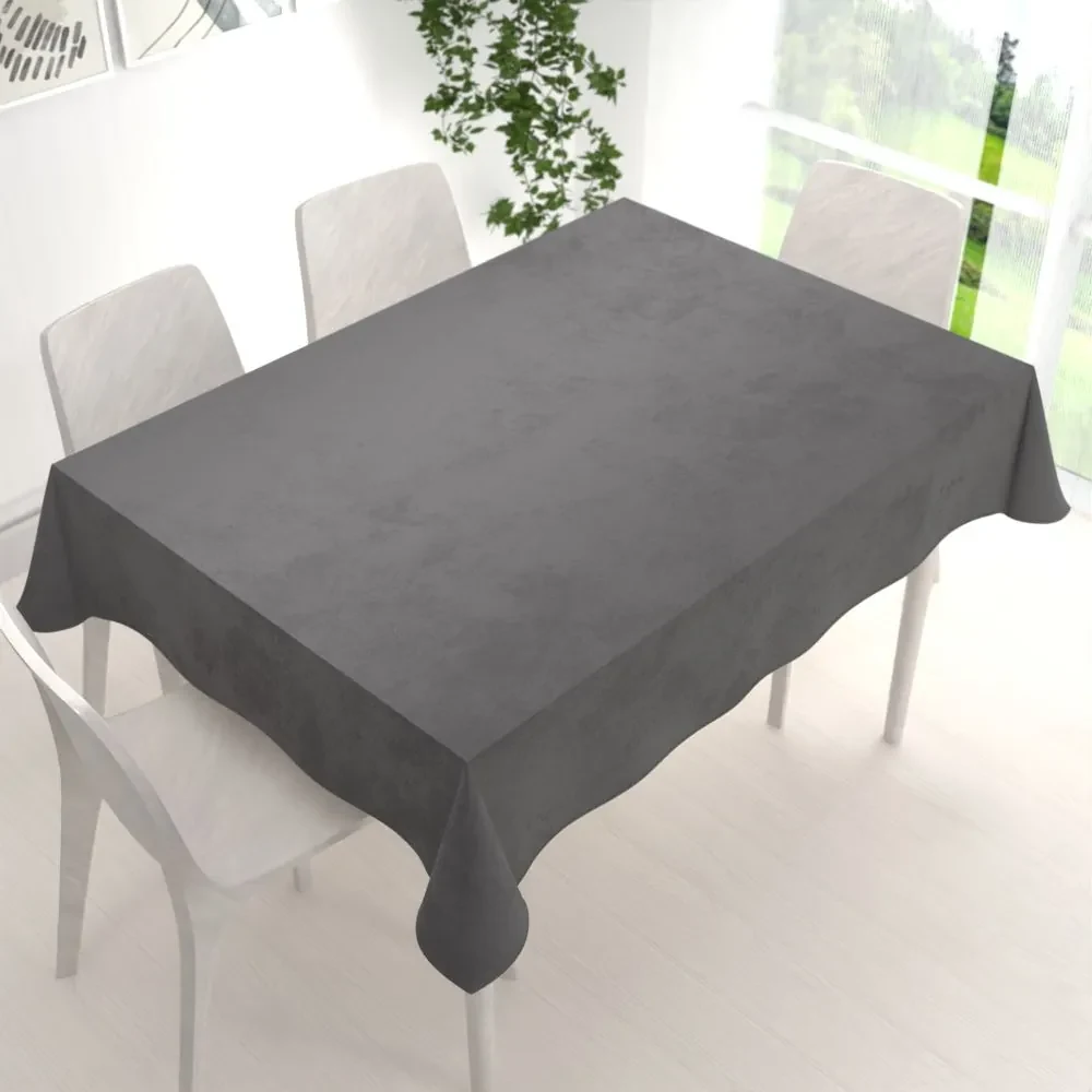 Biante Zamatový obdĺžnikový obrus Velvet Premium SVP-017 Tmavo sivý 140x200 cm
