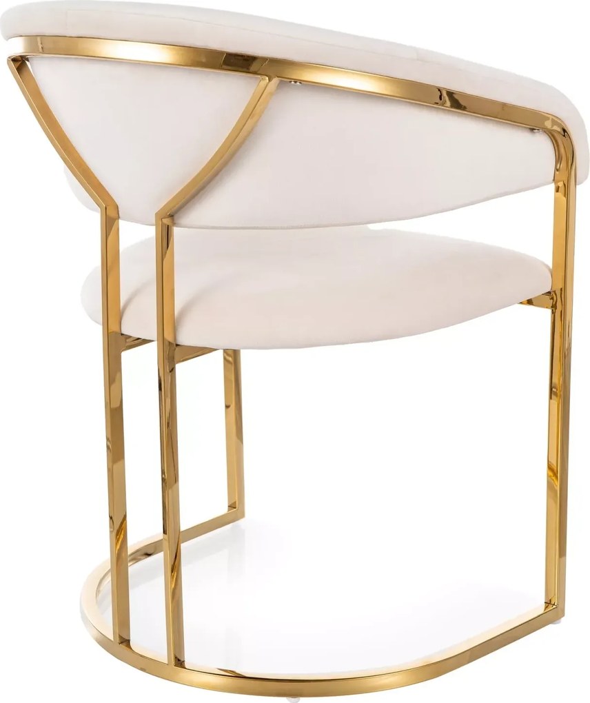 SI Tulipe Velvet stolička svetlo béžová