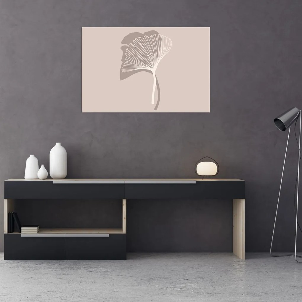 Obraz - Béžové listy N⁰4 (90x60 cm)