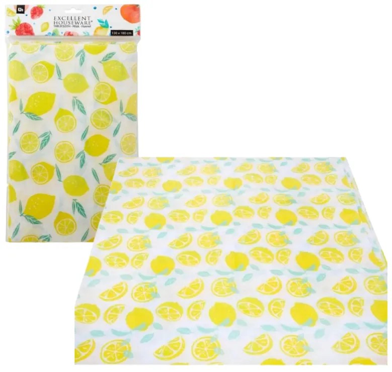 PVC obrus LEMON 130x180 cm, žltý