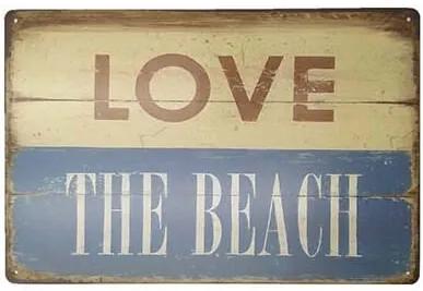 Ceduľa Love The Beach