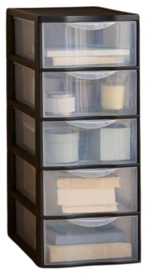 Úložný box s 5 vyššími zásuvkami, antracit, OFFICEMIX