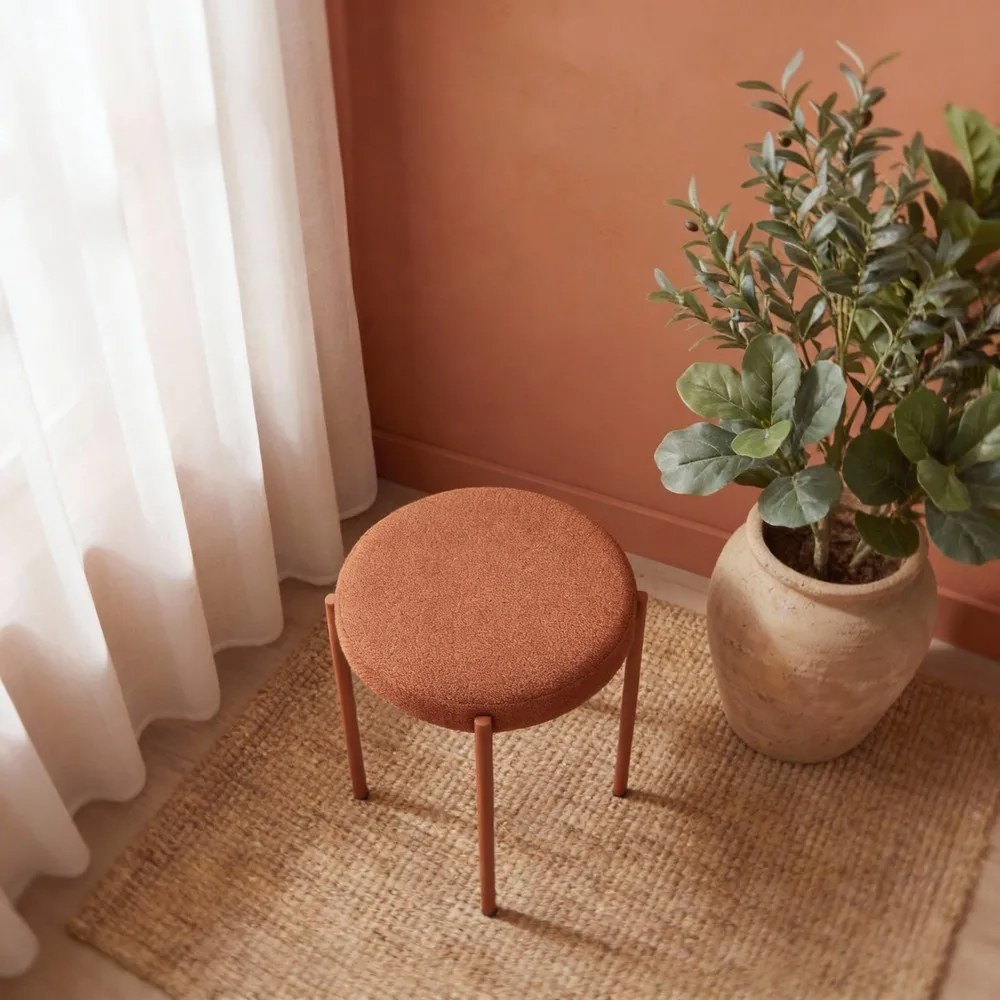 Kovová stolička v terakotovej farbe Pelican – Unique Furniture