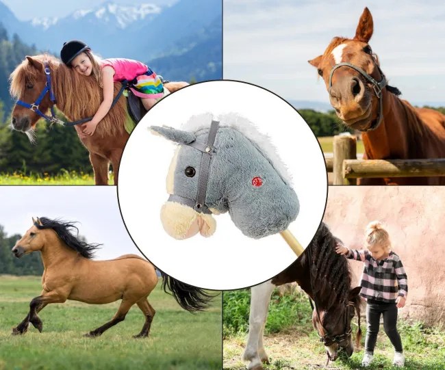 Kôň na palici Milly Mally sivý