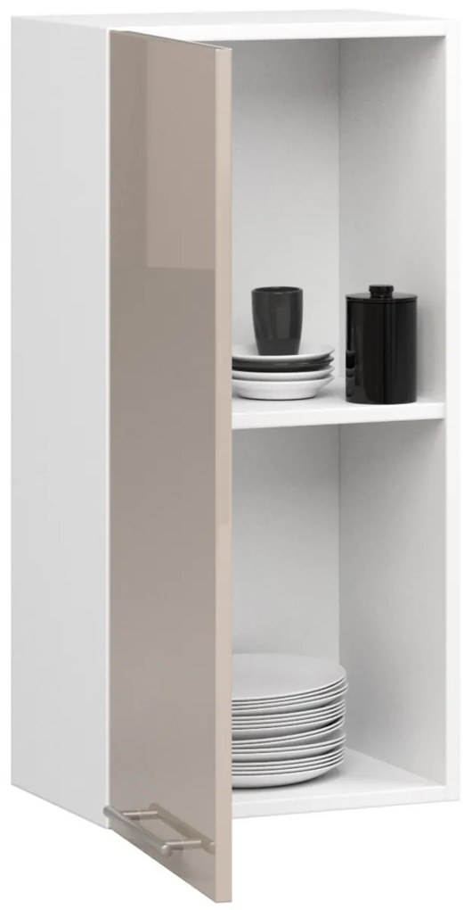 Závěsná kuchyňská skříňka Olivie W 40 cm bílá/cappuccino