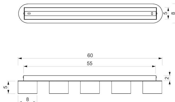Stropné svietidlo Dixie, 5x ružové kovové tienidlo, w