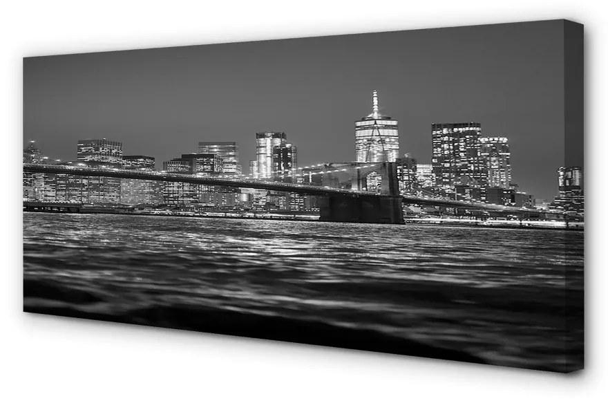 Obraz na plátne Bridge river panorama 100x50 cm