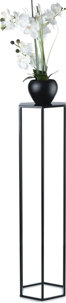 STOJAN NA KVETINÁČ HEXA 100X24X28 CM ČIERNA