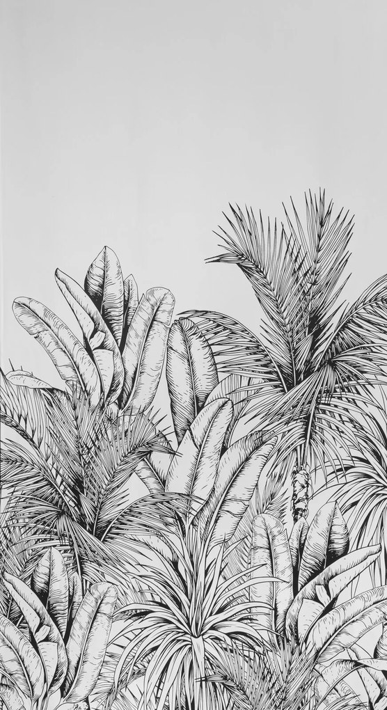 ZATEMŇOVACÍ ZÁVES NA KRÚŽKOCH NERINA 140X250 CM LISTY