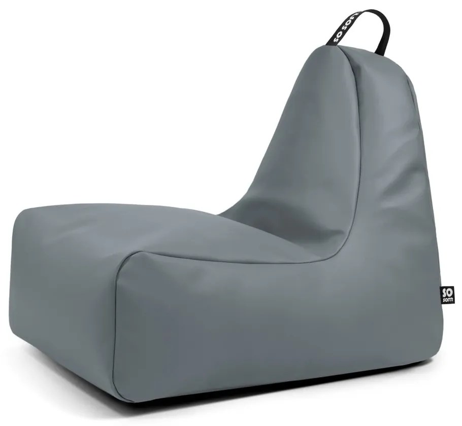 Sivý sedací vak z imitácie kože Chill L – So Soft?