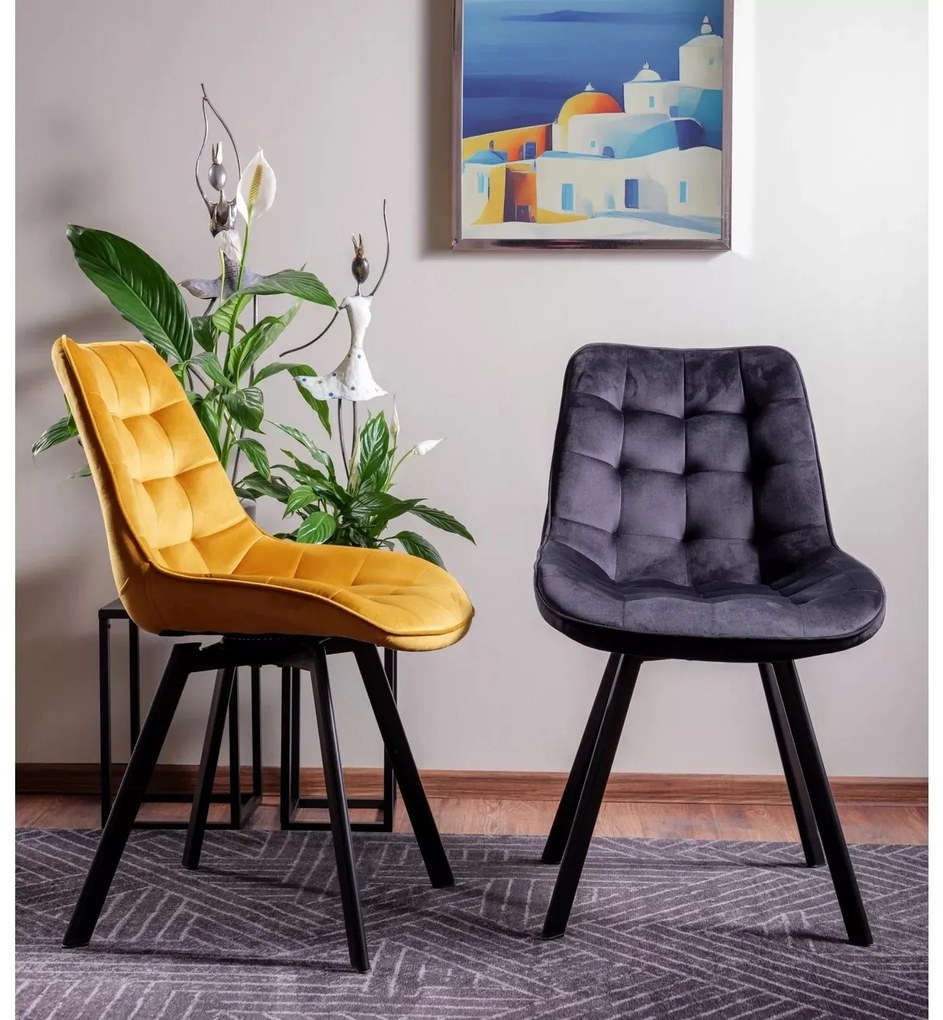 Sametová jídelní židle Monti - výber z 4 prevedení