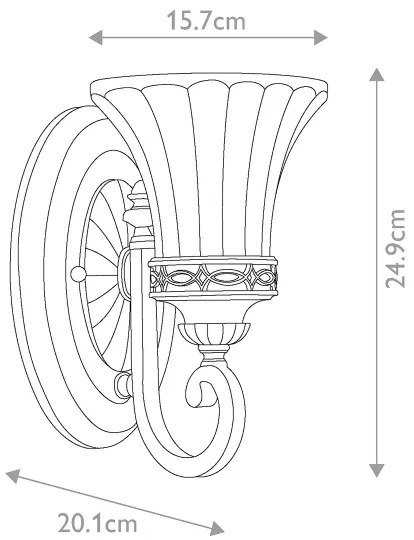 Feiss - Nástenné svietidlo DRAWING ROOM 1xE27/60W/230V