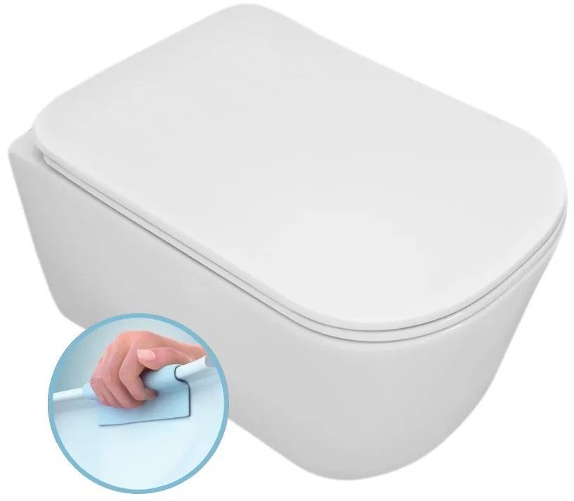 Kerasan Kerasan, TRIBECA závesná WC misa, Rimless, 35x54cm, biela, 511401