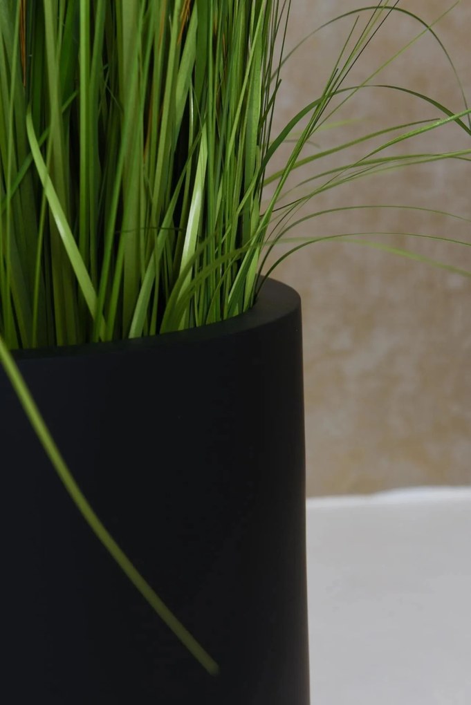 Kvetináč VEKRA, sklolaminát, výška 50 cm, čierna