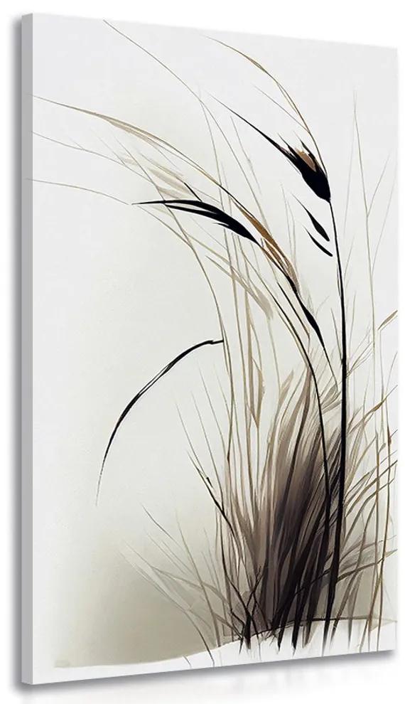 Obraz suchá tráva s nádychom minimalizmu Varianta: 60x120