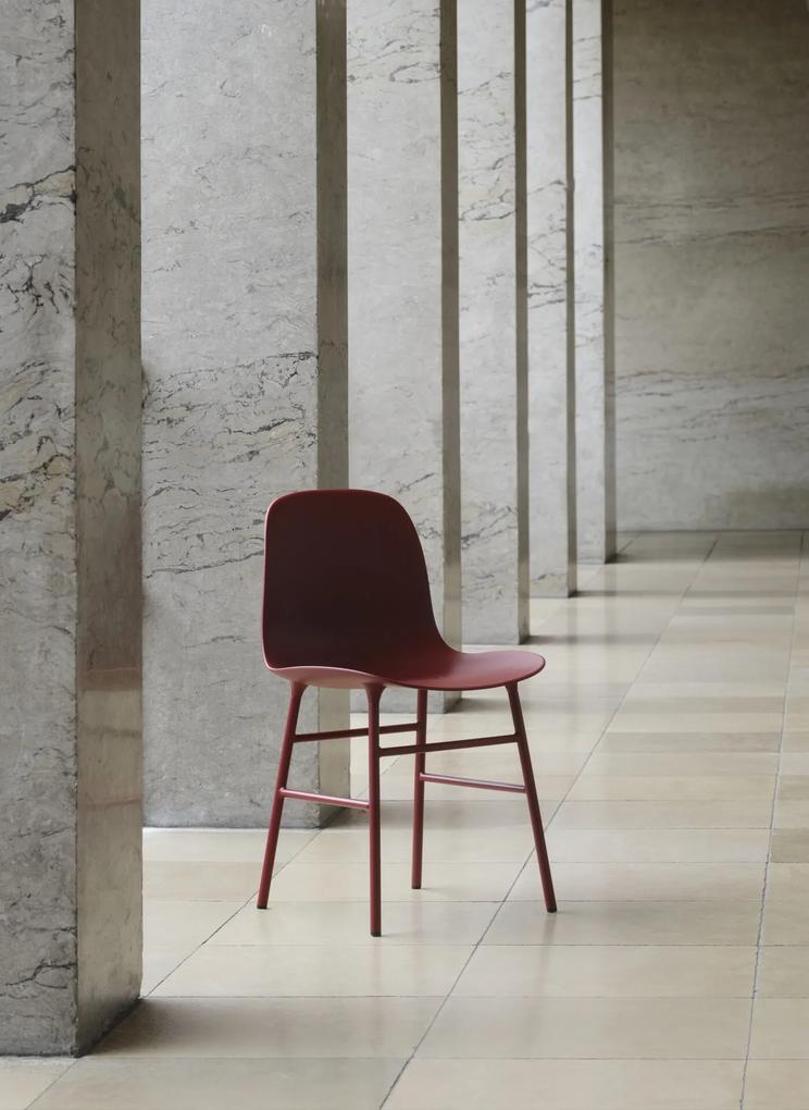Stolička Form Chair – červená/oceľ