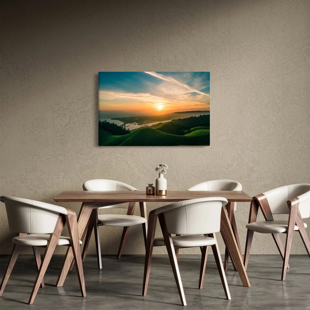 Obraz východu slnka nad morom (90x60 cm)