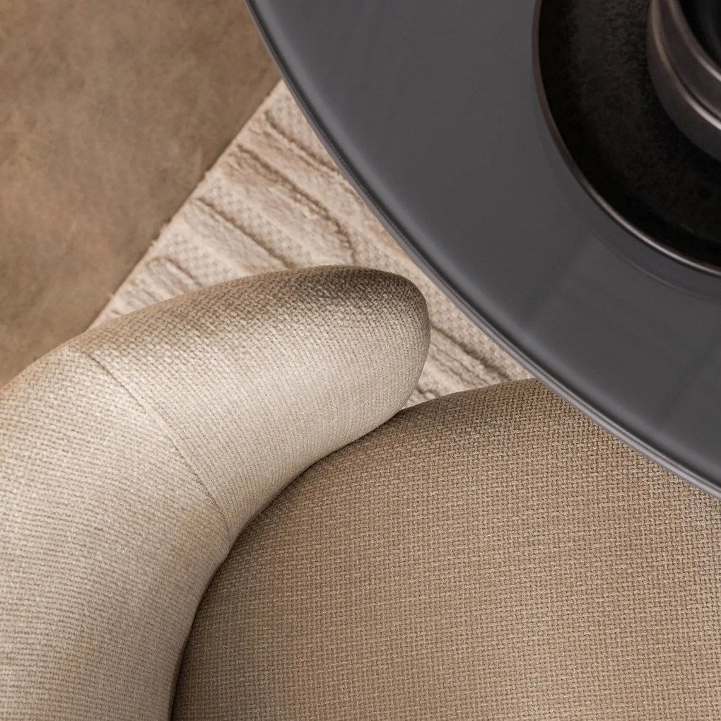 Jídelní židle LARISA světle béžová/černá