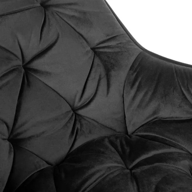 Jedálenská stolička CHERRY zamatová čierna ALL 999189