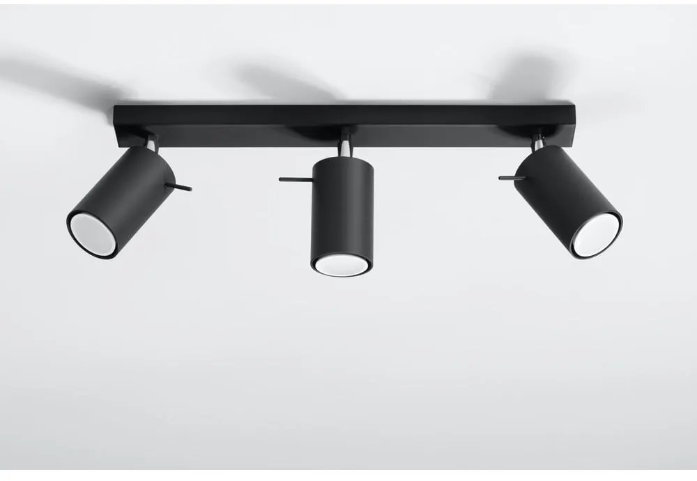 Čierne stropné svietidlo Sollux Ethno