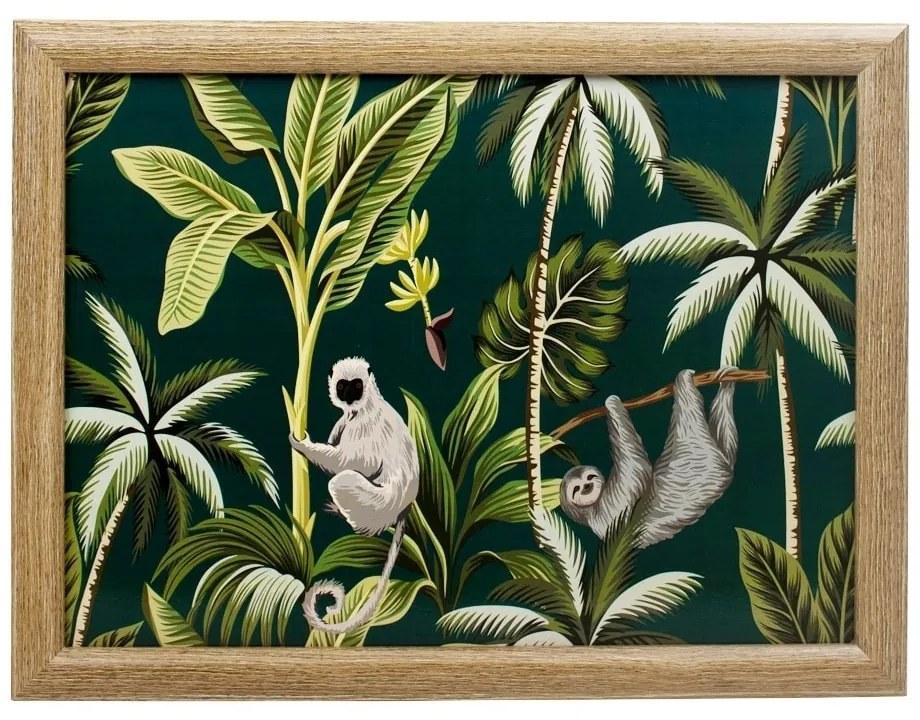 Podnos na nohy Jungle Black - 43 * 33 * 7cm