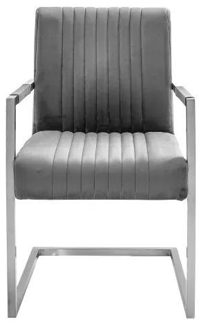 Big Aston konzolová jedálenská stolička sivá