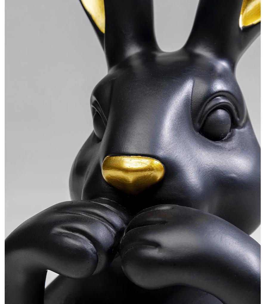 Sweet Rabbit dekorácia čierna 23 cm