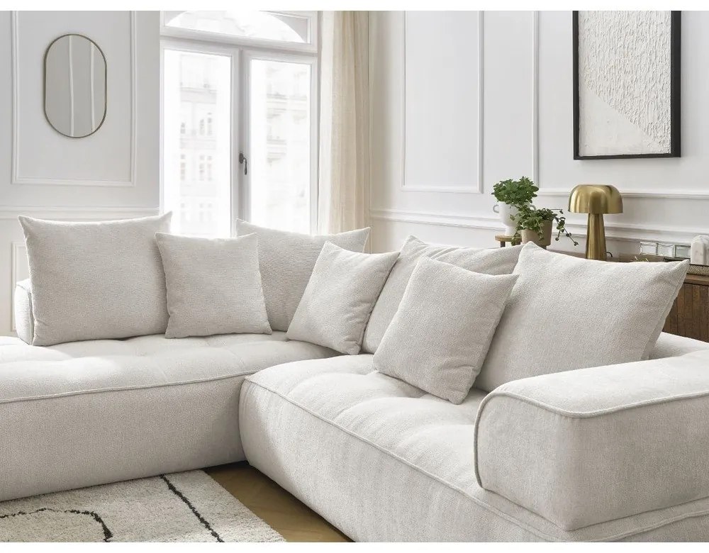 Béžová ženilková rohová pohovka (ľavý roh/do L) Whesley – Bobochic Paris