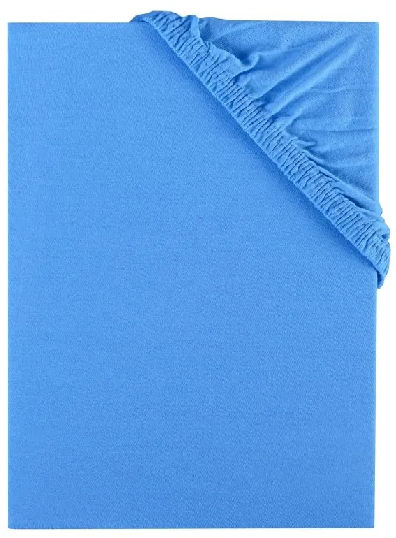 Plachta posteľná modrá jersey EMI, Plachta 180x220