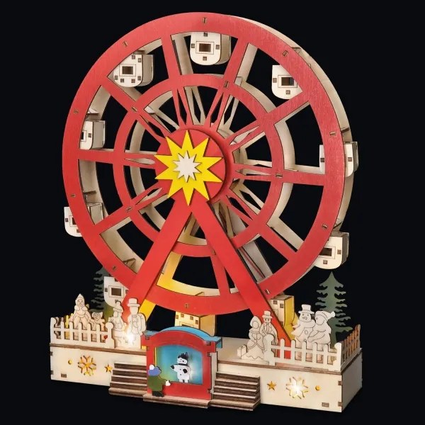 Solight 1v277 - LED Vianočná dekorácia LED/2xAA/teplá biela kolotoč