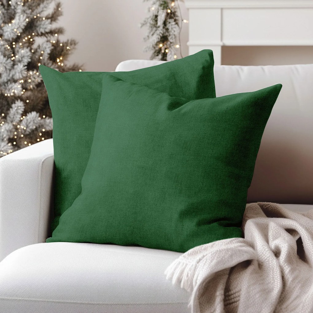 Goldea dekoračná obliečka na vankúš malaga - tmavo zelená 45 x 45 cm